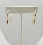 Gold filled beaded hoop earrings