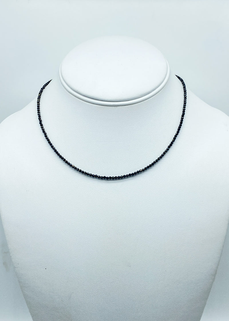 Black Spinel simple necklace