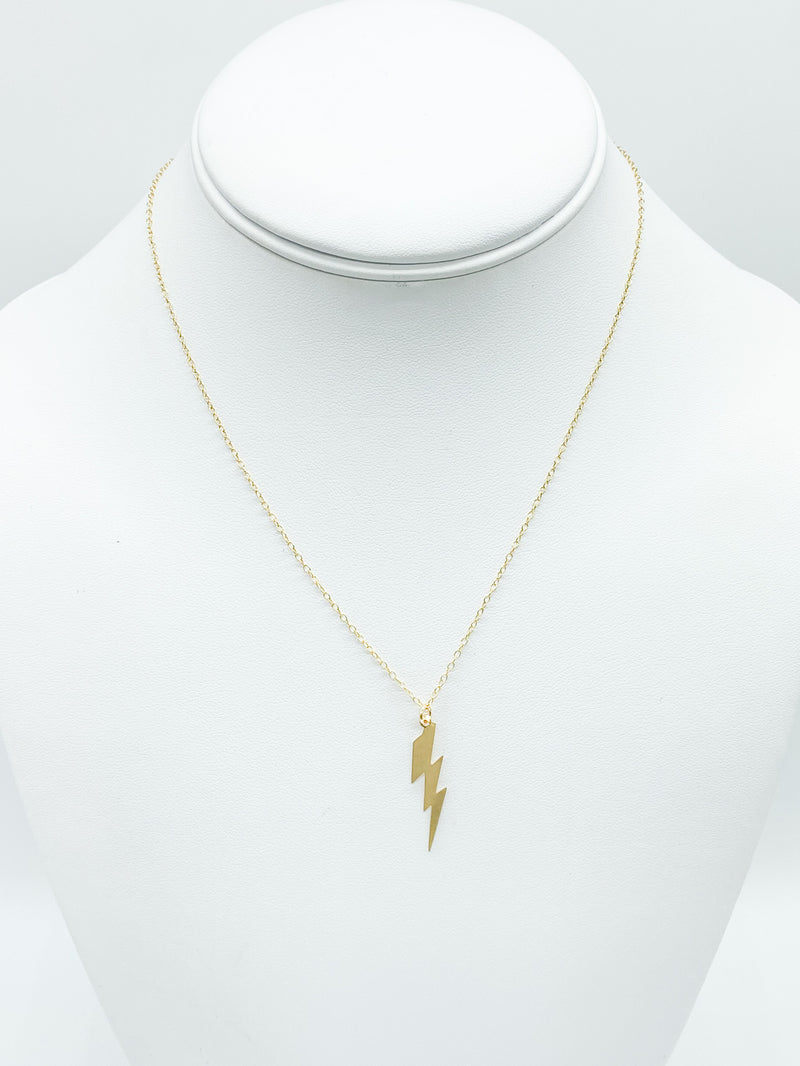 Gold lightning bolt necklace