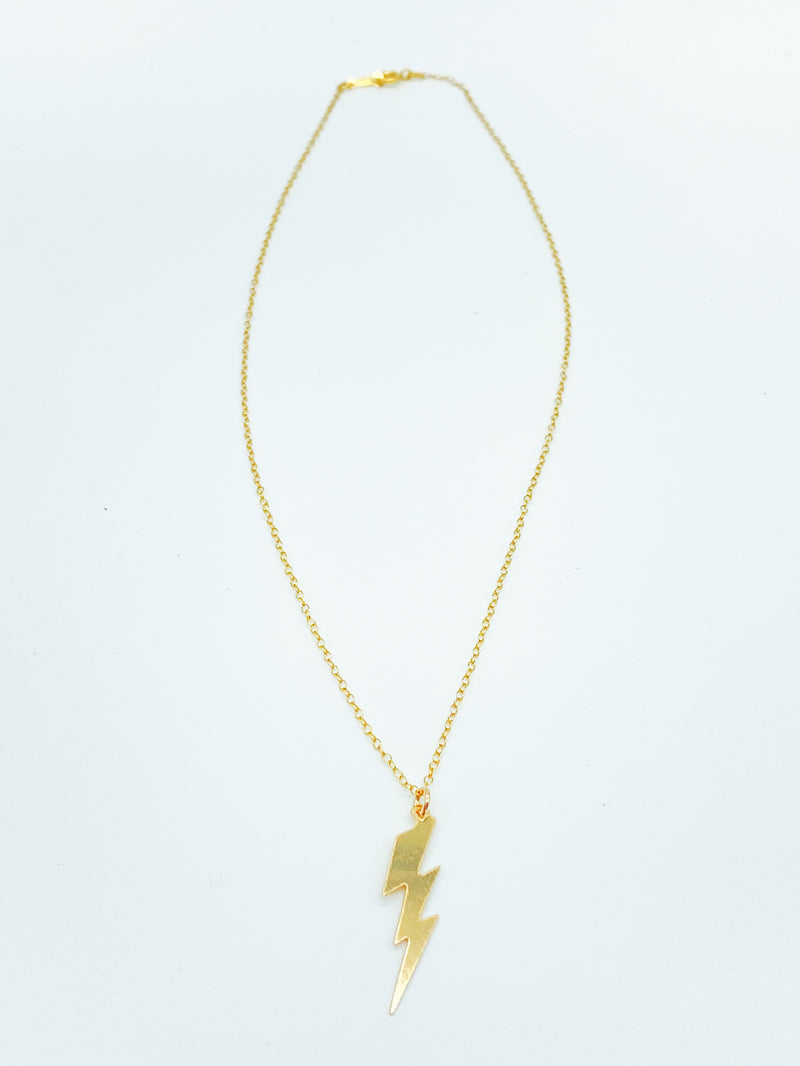 Gold lightning bolt necklace