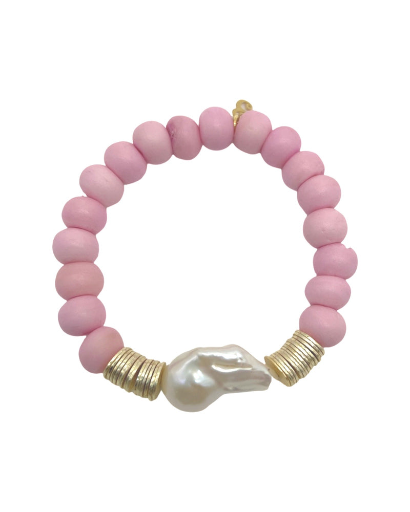 Pink Mala and pearls
